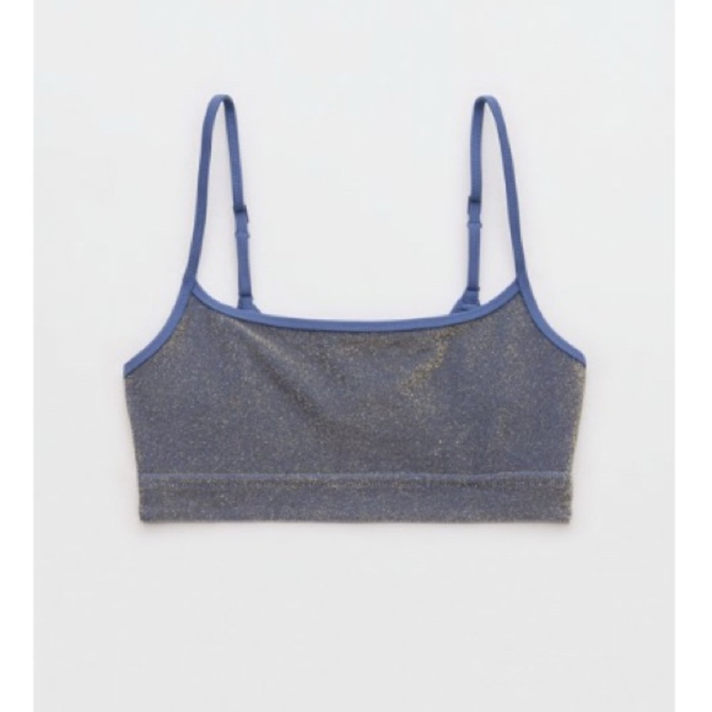 Aerie Sparkle Straight Scoop Bikini Top + Cheekiest Bikini Bottom